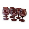 Set of 6 red cognac glasses, from  Moinat SA  - Antiques and home décor