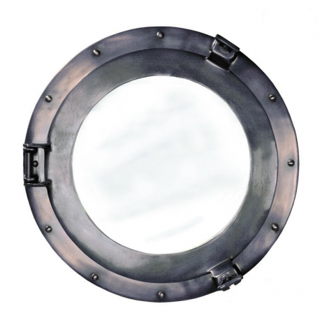  Miroir Hublot 38cm en aluminium sur  Moinat SA  - Antiquités décoration