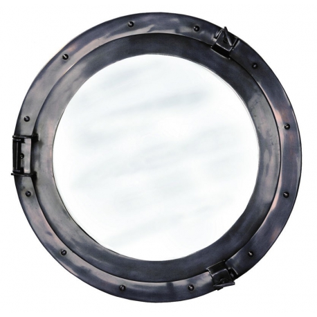  Miroir Hublot 51cm en aluminium sur  Moinat SA  - Antiquités décoration