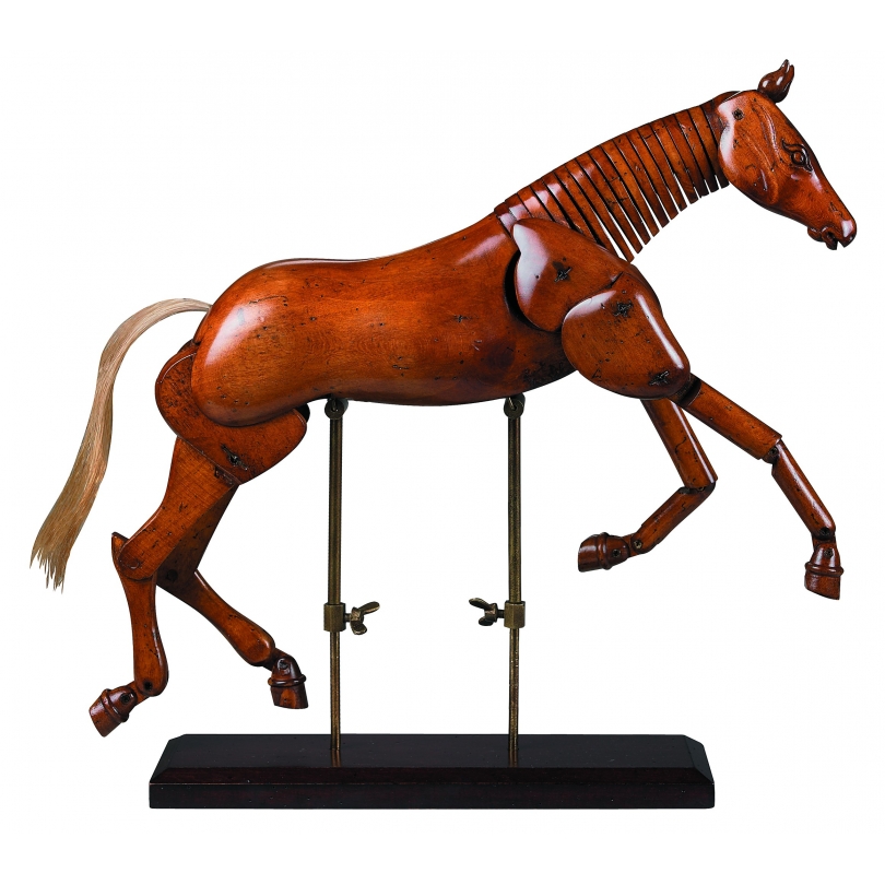 Grand Cheval en bois, Modèle d'artiste