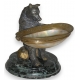 Vide-poche "Ours assis", en bronze