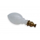Boule d'escalier en opaline blanche