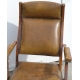 Fauteuil anglais pliant couvert de cuir