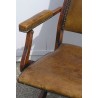 Leather-upholstered English folding armchair from  Moinat SA  - Antiques and home décor