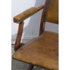 Fauteuil anglais pliant couvert de cuir