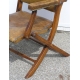 Fauteuil anglais pliant couvert de cuir