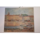 Huile sur toile "Port" signée P.
