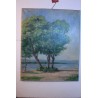 Paintings | Swiss oil on canvas, ‘Lakeside’ by Moinat SA  – Antiques and home décor