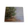 Paintings | Swiss oil on canvas “Lakeside at Moinat SA” – Antiques and home décor