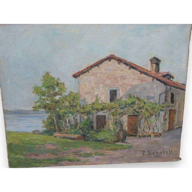 Paintings | Swiss oil on canvas “Nernier 1959” Moinat SA  – Antiques and home décor