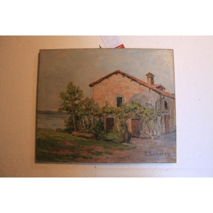 Paintings | Swiss oil on canvas “Nernier 1959” Moinat SA  – Antiques and home décor