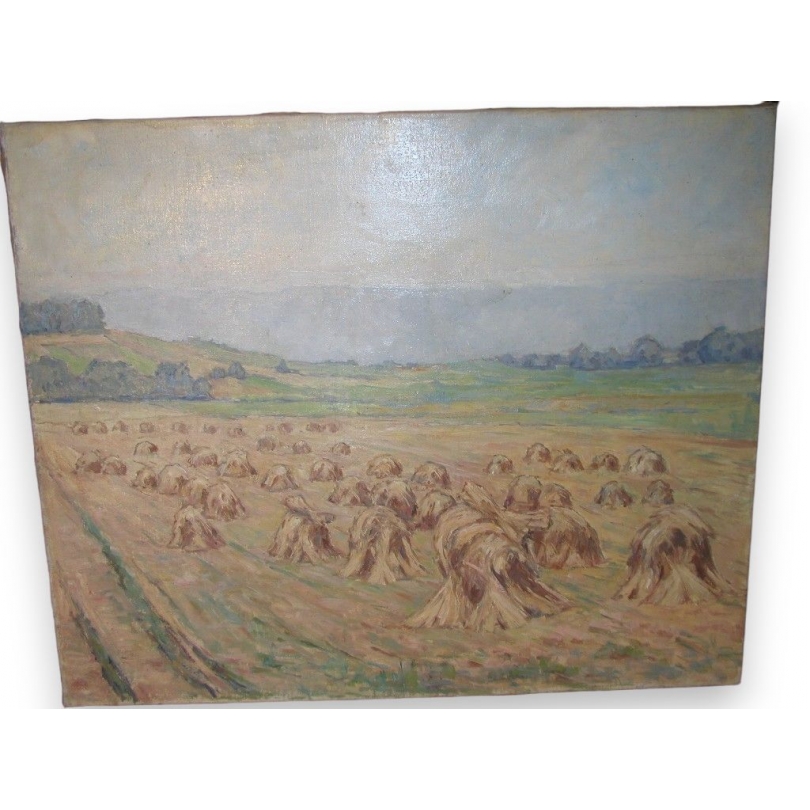 Paintings | Swiss oil on canvas "Coteau du Moinat SA" – Antiques and home décor