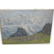Huile sur toile "Montagnes"
