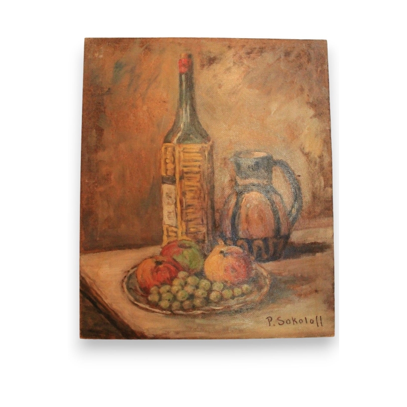 Paintings | Oil on Pavatex (Switzerland) “Still Life” Moinat SA  – Antiques and home décor