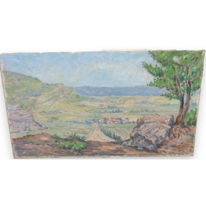 Huile sur toile \"Eygalières octobre