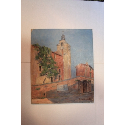Paintings | Oil on canvas "Rousillon, October" Moinat SA – Antiques and home décor