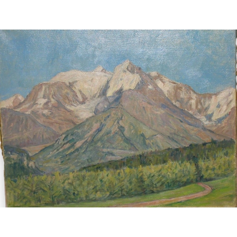 Paintings | Oil on canvas "Le Taguis" View from Moinat SA  - Antiques and home décor