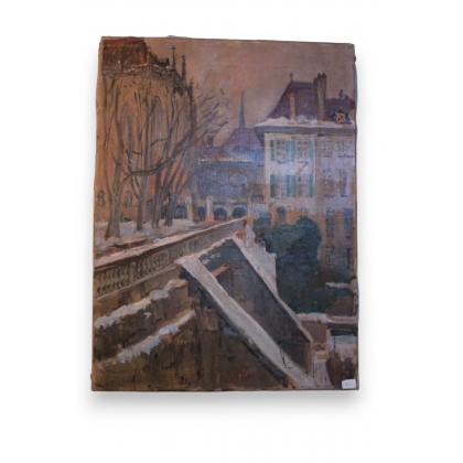 Tableau \"Bern\" signée A.TIÈCHE