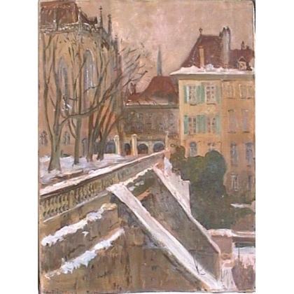 Paintings | Oil on canvas, Switzerland, ‘Bern’, signed A. Moinat SA  – Antiques and home décor