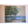 Paintings | Oil on canvas, Switzerland "Bord du lac Moinat SA  - Antiques and home décor"