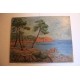 Huile sur toile "Bord de mer" de Paul