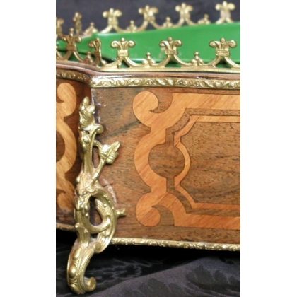 Wooden planter. With bronze ornaments. At  Moinat SA  - Antiques and home décor