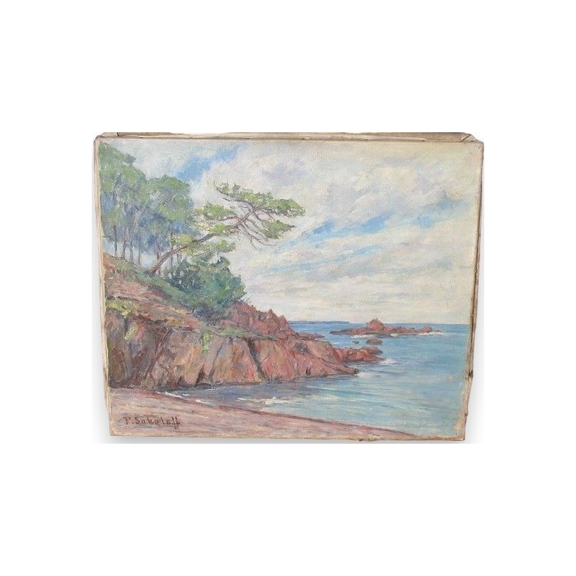 Paintings | Oil on canvas, ‘L’Esterel’, signed P. Moinat SA  – Antiques and home décor