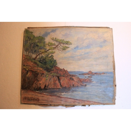 Paintings | Oil on canvas, ‘L’Esterel’, signed P. Moinat SA  – Antiques and home décor