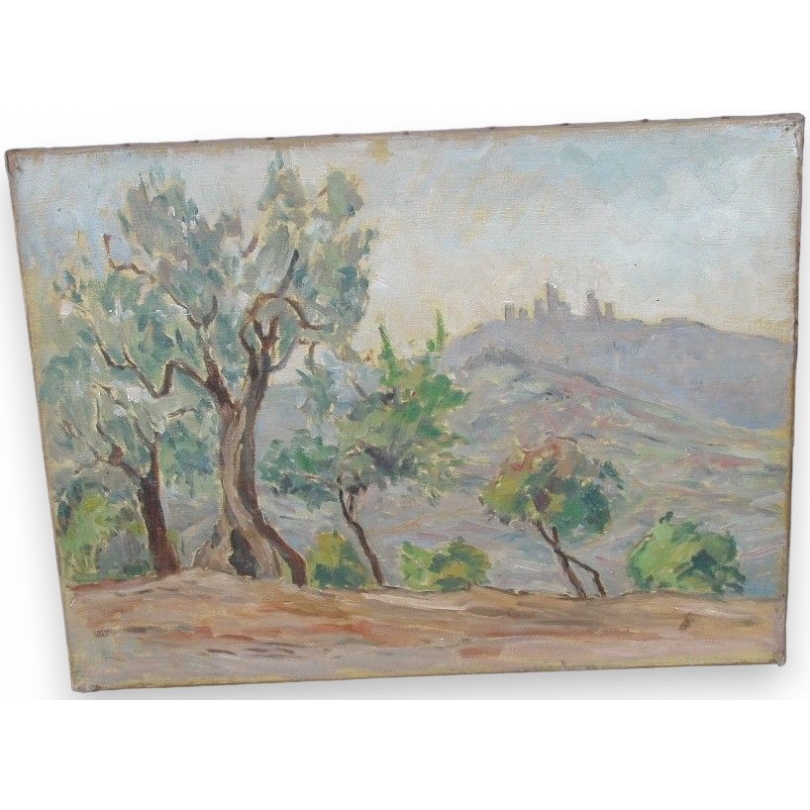 Paintings | Oil on canvas ‘Olive Trees’ by Paul Moinat SA  – Antiques and home décor