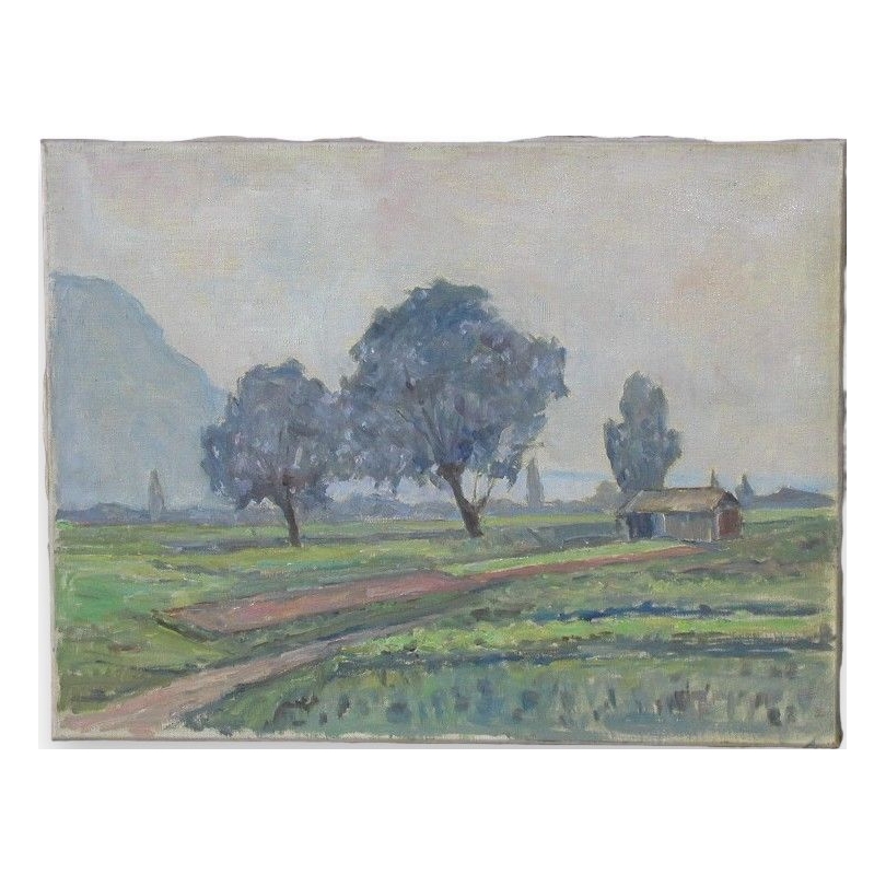 Paintings | Oil on canvas "Geneva Countryside 24" Moinat SA – Antiques and home décor