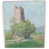 Paintings | Oil on canvas: ‘Abandoned Tower, 20 May, Moinat SA’ – Antiques and interior design