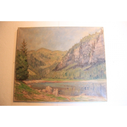 Paintings | Oil on canvas "Lake Montriond 13" Moinat SA – Antiques and home décor