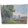 Paintings | Oil on canvas, ‘Petit pont’ by Paul Moinat SA  – Antiques and home décor