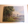 Paintings | Oil on canvas, ‘Petit pont’ by Paul Moinat SA  – Antiques and home décor