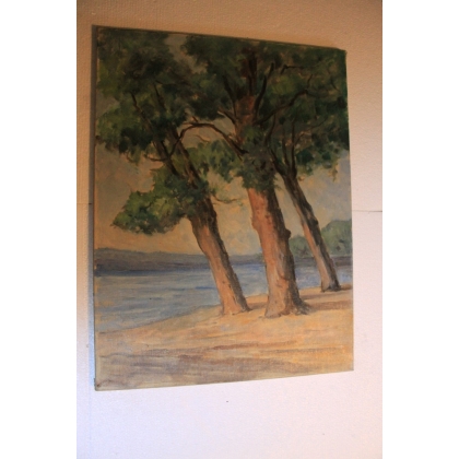Paintings | Oil on canvas "Sciez Beach 11" Moinat SA – Antiques and home décor