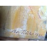 Paintings | Oil on canvas: ‘Swimming pool in front of Moinat SA’ – Antiques and interior design