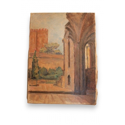 Huile sur toile \"Chartreuse du Val de