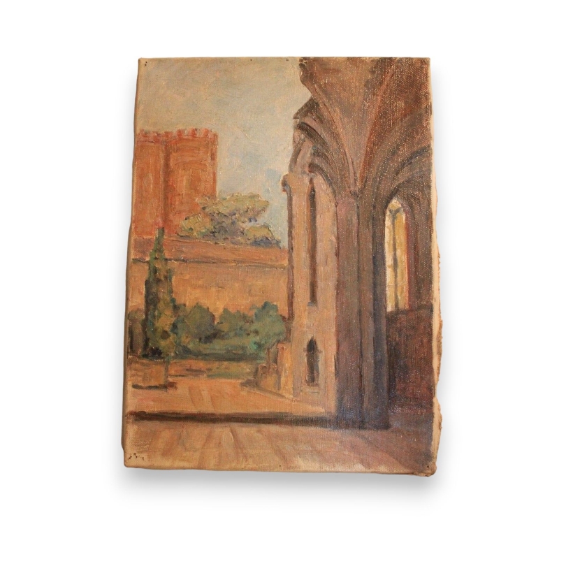 Paintings | Oil on canvas "Chartreuse du Val de Moinat SA  - Antiques and home décor