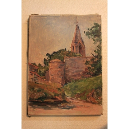 Paintings | Oil on canvas "Les Angles, Avignon" Moinat SA  - Antiques and home décor