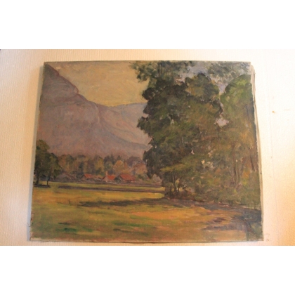 Paintings | Oil on canvas "Bois des Arts", Switzerland, Moinat SA  – Antiques and home décor