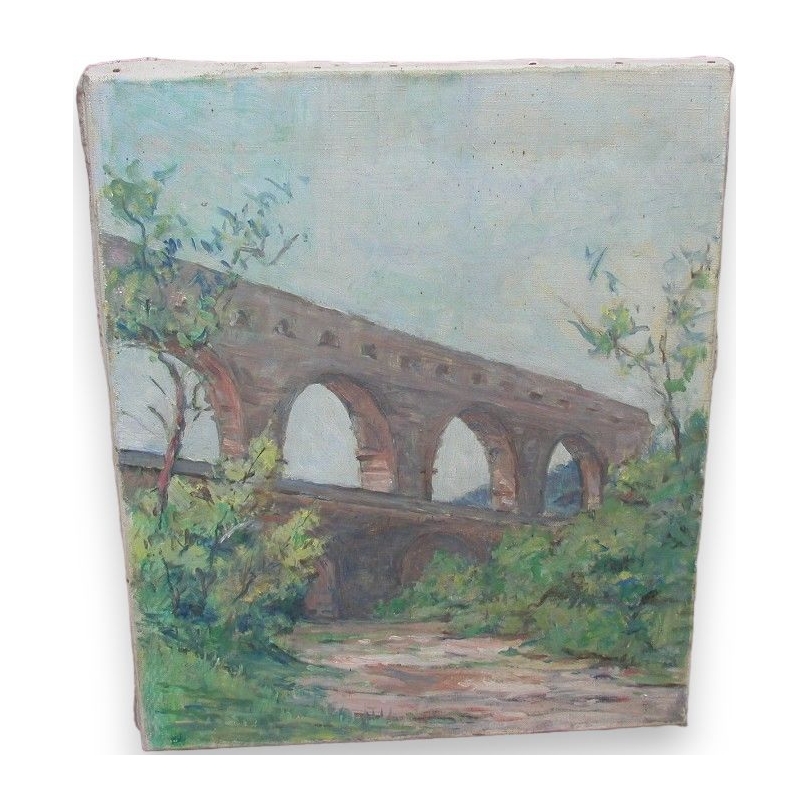 Paintings | Oil on canvas ‘Viaduct’ by Paul Moinat SA  – Antiques and home décor