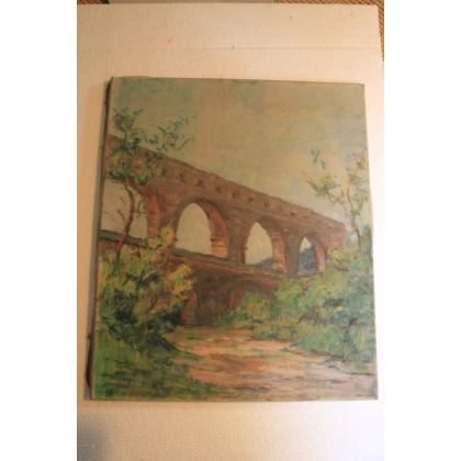 Paintings | Oil on canvas ‘Viaduct’ by Paul Moinat SA  – Antiques and home décor