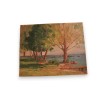 Paintings | Oil on panel ‘Lakeside at Mies’ Moinat SA  – Antiques and home décor