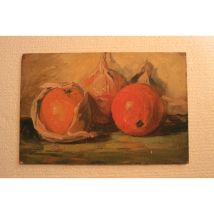 Paintings | Oil on panel "Oranges" by Suisse de Moinat SA  - Antiques and home décor