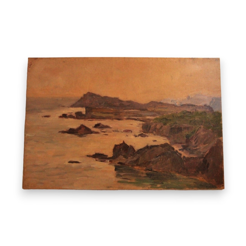 Paintings | Oil on panel, ‘Le Brusq’ by Paul Moinat SA  – Antiques and home décor