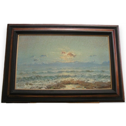 Painting "Seascape", signed illegible.