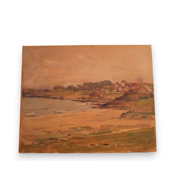 Paintings | Oil on panel "Audierne, Brittany" Moinat SA  - Antiques and home décor