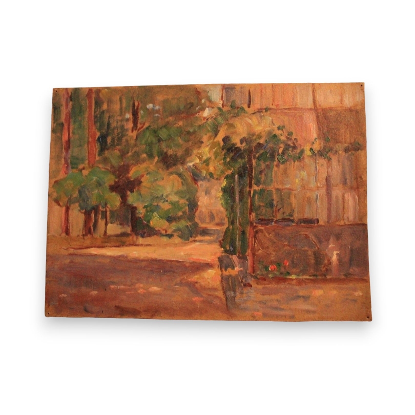 Paintings | Oil on panel "At Launiée Moinat SA – Antiques and Decor"