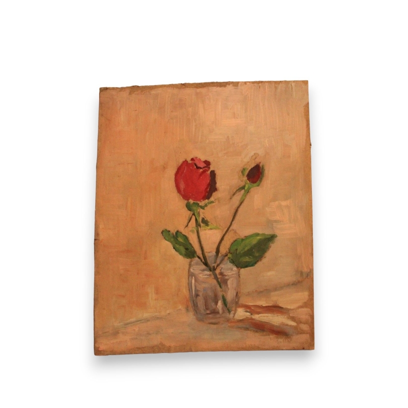 Paintings | Oil on panel, ‘Rose’, by Paul Moinat SA  – Antiques and home décor