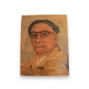 Huile sur panneau "Autoportrait" de